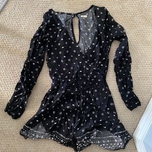 Hollister black romper